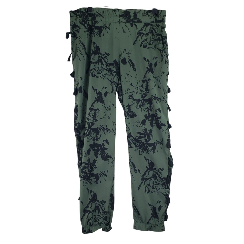 Ranna Gill Anthropologie Pants Womens S Green Floral Boho Resortwear Jogger